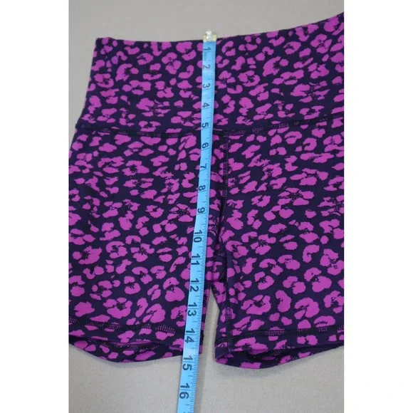 Lululemon Women's Drop It Like It's Hot Purple Cheetah Print Biker Shorts - Picture 3 of 4
